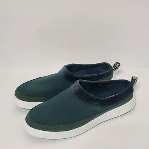 Traq by Alegria Kiq Mules Forest Green Quilted Slip On Shoes